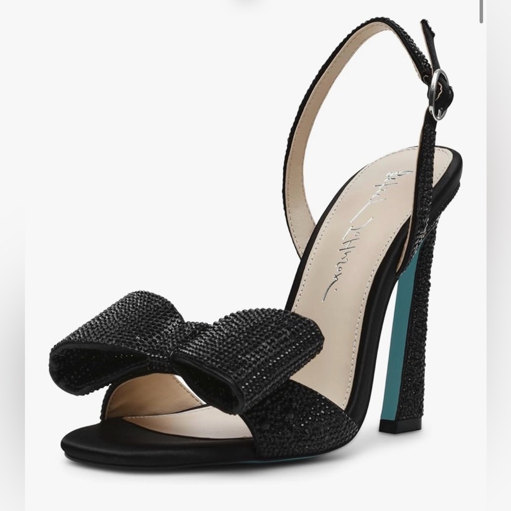 Betsey Johnson Joel Elegant Black Bow Heels
